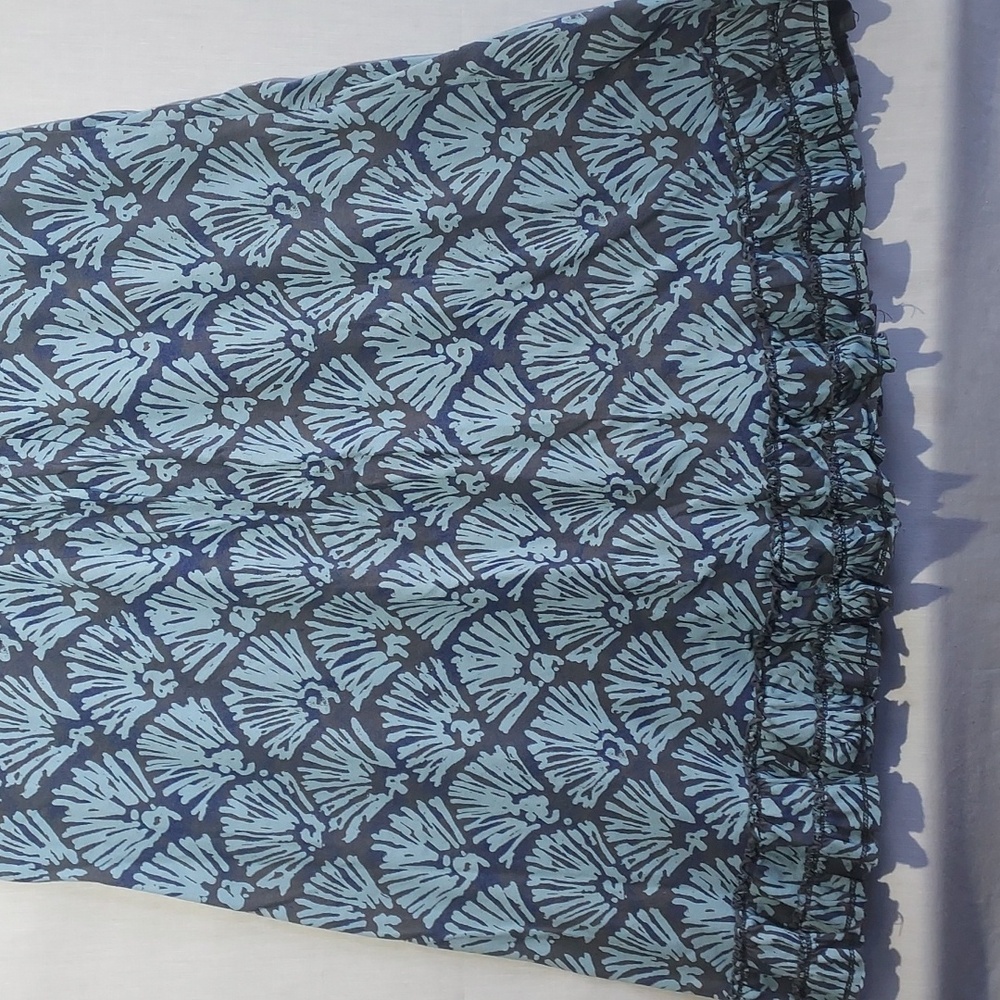 Fresh Produce two-tone blue ruffle hem dress size medium - Picture 4 of 6